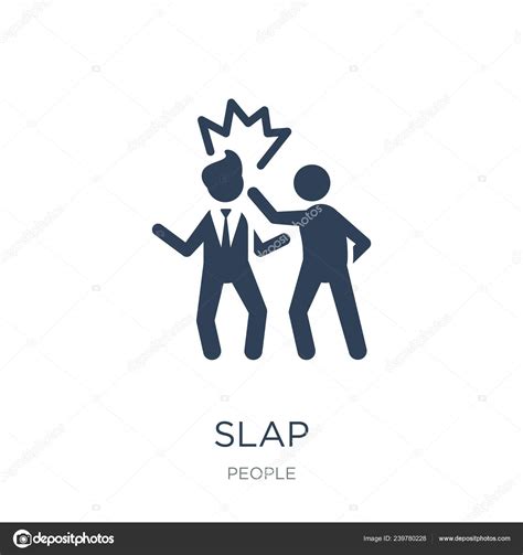 Slap Icon Vector White Background Slap Trendy Filled Icons People Stock