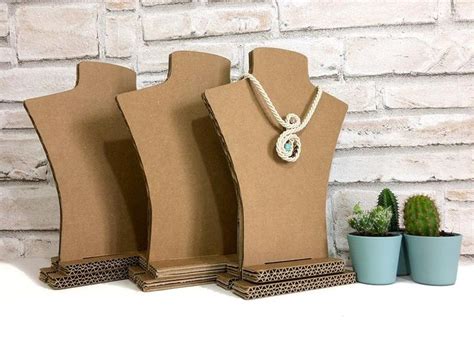 3 Cardboard Jewelry Display Ideas Modern Jewelry Bust Necklace