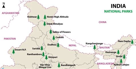 Locate Any Five National Park And Wildlife Sanctuary On Political Map