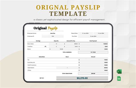 Blank Payslip Template in Word, Google Docs - Download | Template.net