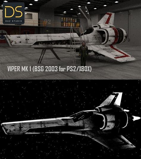 DAZ Studio Mk 2 Viper BSG GAME 2003 Render State