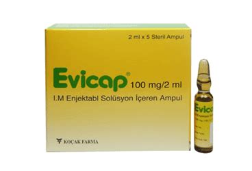 EVICAP 100 MG 2 ML IM ENJEKTABL SOLUSYON ICEREN 5 AMPUL İlaç Rehberi