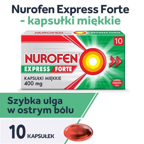 Nurofen Express Forte Mg Lek Na B L I Gor Czk Kapsu Ek