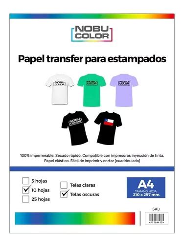 Papel Transfer Telas Oscuras A Hojas Cuotas Sin Inter S