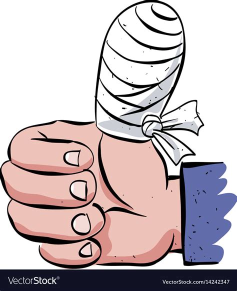 Cartoon Image Of Injured Hand Royalty Free Vector Image