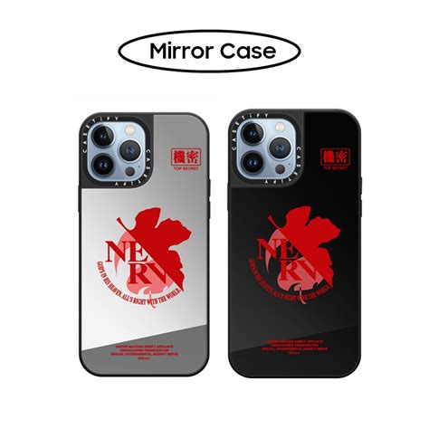 Casetify Evangelion Eva Nerv Logo Mirror Soft Silicone Case Cover For