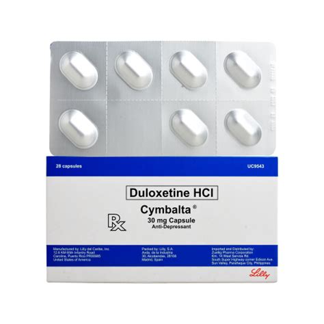 Cymbalta Duloxetine Hydrochloride 30mg Delayed Release Capsule 28s Price In The Philippines