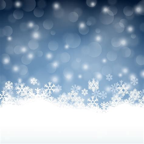 Premium Vector Winter Background With Beautiful Various Snowflakes