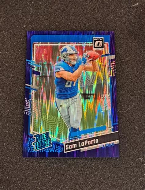 2023 DONRUSS OPTIC Sam Laporta RC Viola Shock Rated Rookie 237 LIONS