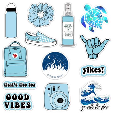 Pack Vinyl Vsco Stickers For Hydro Flask Aesthetic Waterproof Vsco