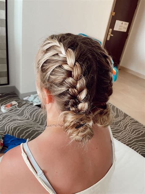 French Braid Short Hair Messy French Braids French Braid Pigtails