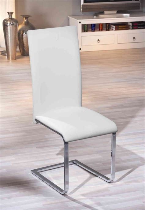 Chaise De Salle A Manger En Cuir Blanc