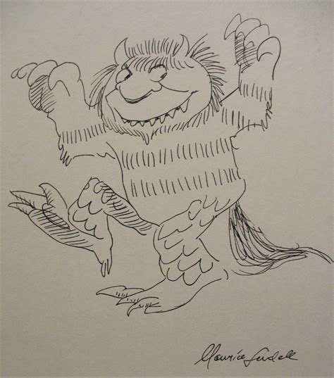 Maurice Sendak Drawing Painting Sendak Original Not Print Where