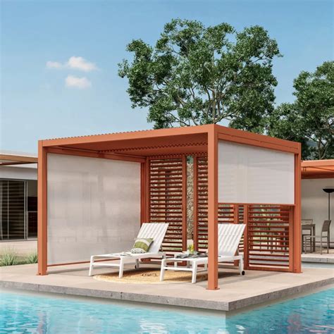 Gazebo Bioclimatico 3x3 6 M In Alluminio Terracotta Harmony