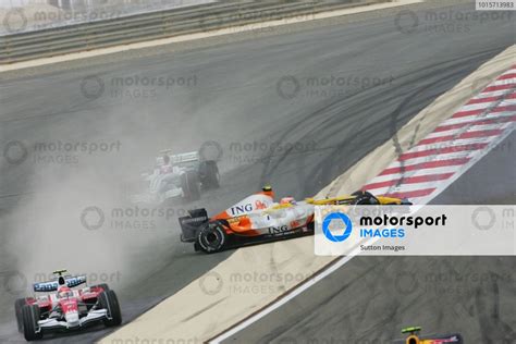 Nelson Piquet Jr Bra Renault R Spins And Timo Glock Ger Toyota