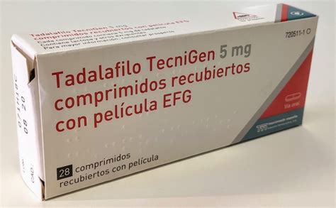 Tadalafilo Tecnigen Mg Comprimidos Recubiertos Con Pelicula Efg