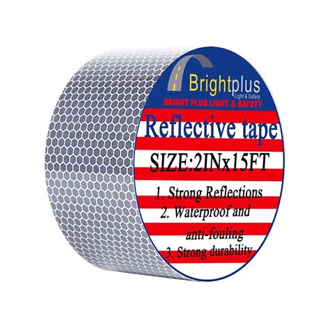 Brightplus High Intensity Safety Tape Reflective Tape Auto Car Silvery