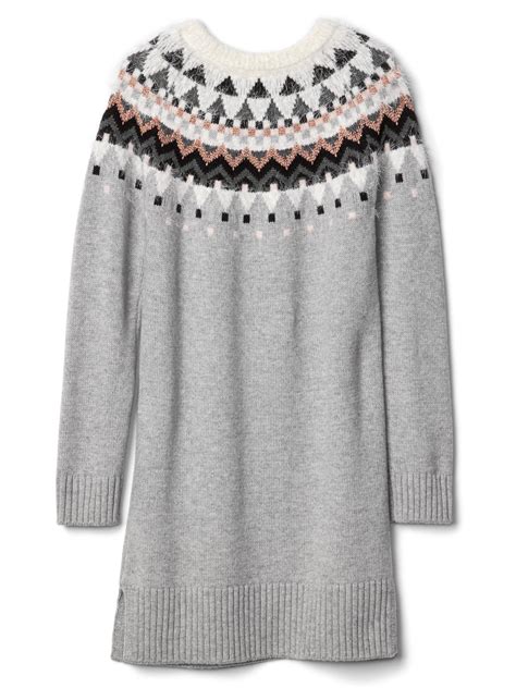 Fair Isle Merino Wool Blend Sweater Dress Gap