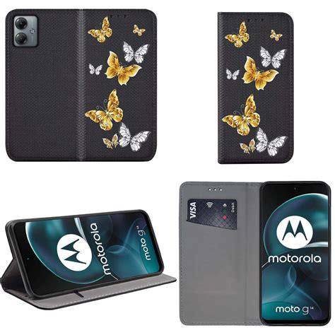 Etui Do Motorola Moto G Zamykane Malowane Wz R Motyle Szk O