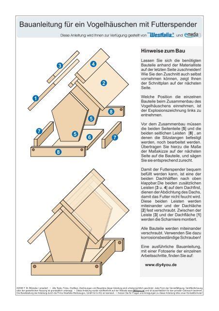 Bauanleitung Und Bauplan F R Ein Vogelhaus Mit Menden