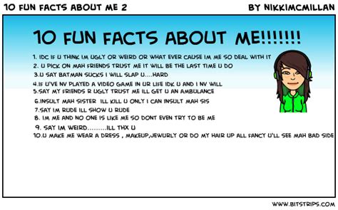 Fun Facts About Me Sheet