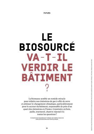 Calam O Ressources Le Biosourc Va T Il Verdir Le B Timent