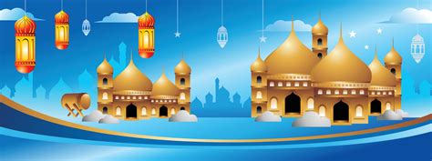 Islamic banner and mosque vector design 8101435 Vector Art at Vecteezy