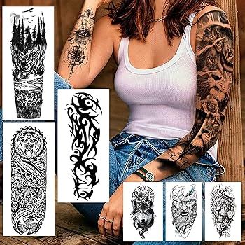 VANTATY 20 Sheets Extra Large Full Arm Temporary Tattoos 47 OFF