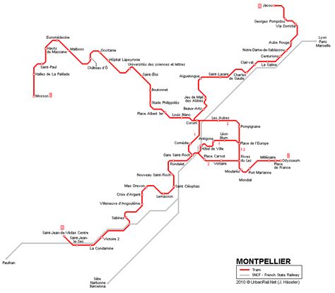 Montpellier Metro Map