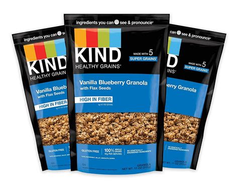 KIND Healthy Grain Granola Clusters Vanilla Blueberry With Flax Seeds