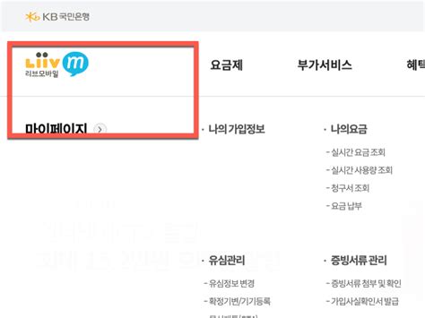 Kb국민은행 리브엠 모바일 Liiv M 알뜰폰 셀프개통방법 Stepbystart