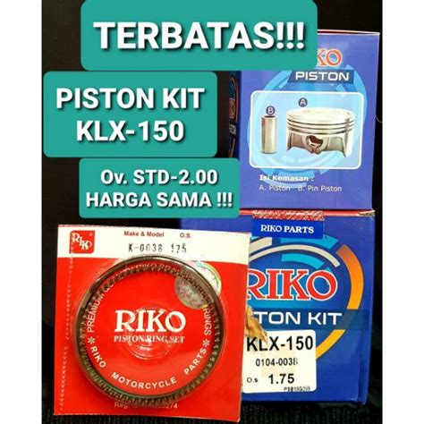 Jual Piston Kit Motor Kawasaki Klx Os Std Riko Shopee