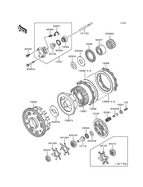 Embrayage Pour Zephyr Zr A Bleu Europe Esprit Kawasaki