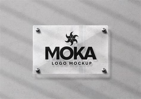 Glass Sign Logo Mockup Mockup World