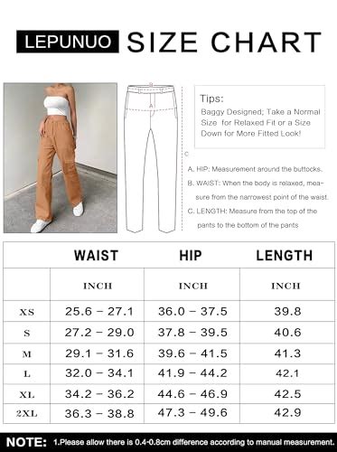 Snapklik Lepunuo Cargo Pants For Women High Waisted Casual Pants