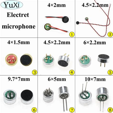 YuXi Electret Condenser Microphone MIC Capsule 2pin 4x2mm 4x1 5mm 4 5 2