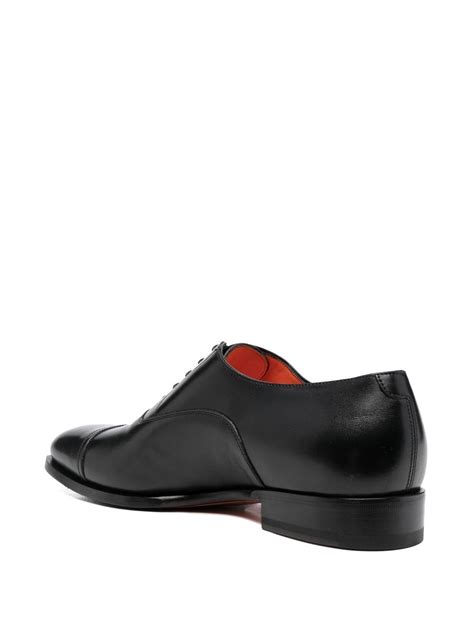 Santoni Lace Up Derby Shoes Black Farfetch Uk