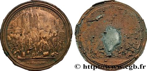 Louis Xvi M Daille Uniface Si Ge De La Bastille Fme Medals