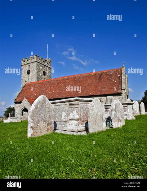 St Andrews Church Chale Isle Of Wight Hampshire England Stock Photo