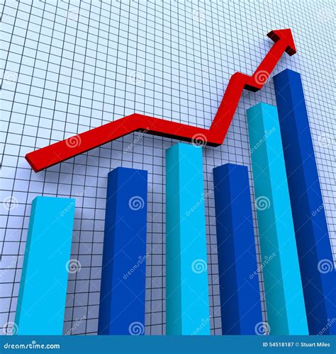 Man With Increasing Graph Or Chart Vector Illustration Cartoondealer