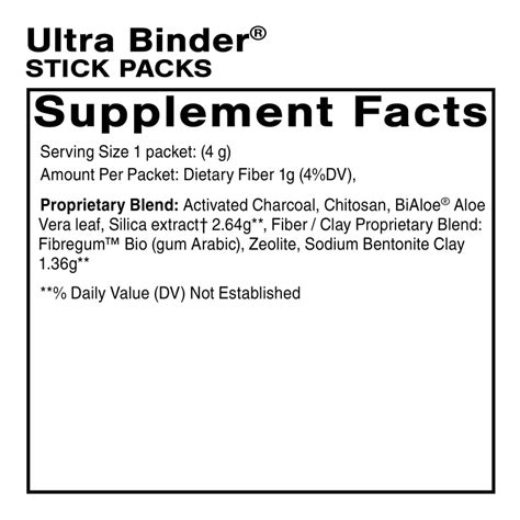 Ultra Binder Toxin Binder Stick Packs Quicksilver Scientific