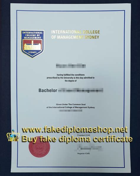 Purchase A Phony International College Of Management Sydney Diploma