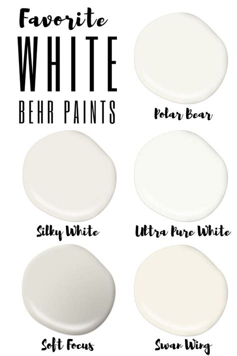 Favorite Behr White Paint Colors List In Progress White Paint