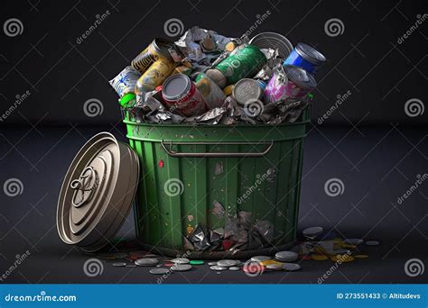 A Bin Filled With Sorted Recyclables For Recycling Stock Illustration