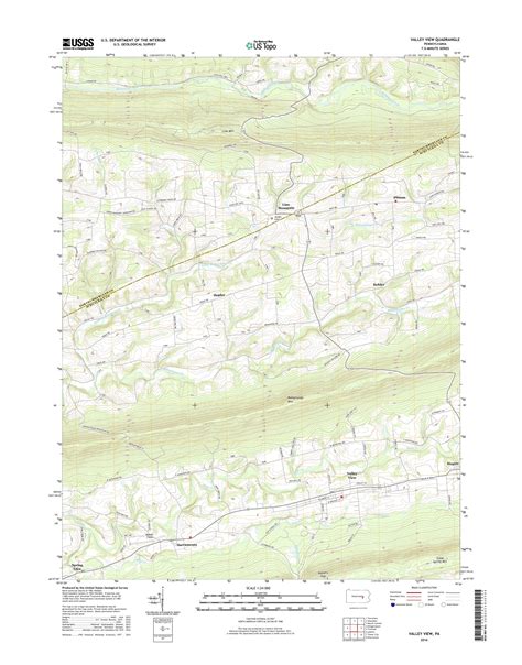 Mytopo Valley View Pennsylvania Usgs Quad Topo Map