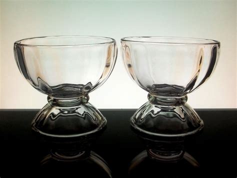 Glass Ice Cream Sundae Bowls Dessert Libbey 5118 Lot Of 2 Oos