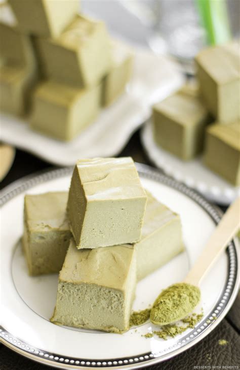 Healthy Raw Matcha Green Tea Fudge Sugar Free Low Carb Vegan