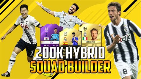 Fifa 17 200k Hybrid Squad Builder Ft If Isco And Potm Son Youtube