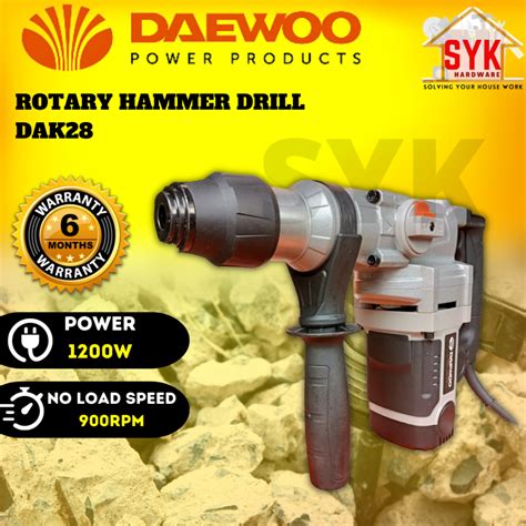 Syk Daewoo Dak28 Rotary Hammer Drill Electric Drill Heavy Duty Mesin