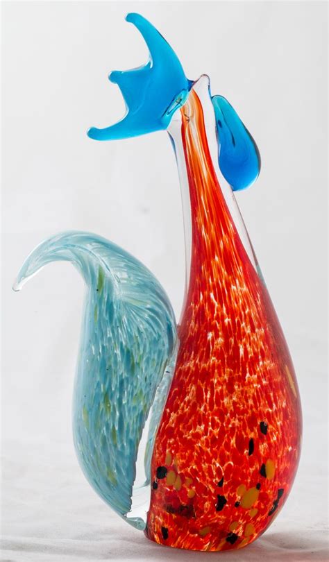 Vintage Fifth Avenue Hand Blown 9 Crystal Rooster Art Glass 9 3200 Glaskunst